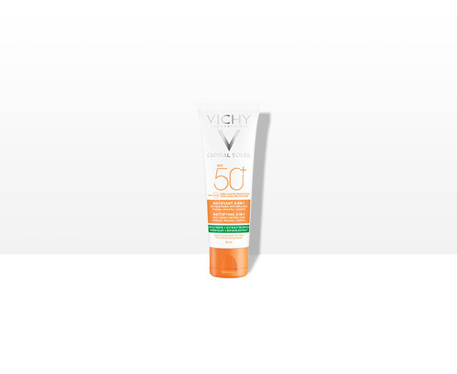 Capital Soleil anti imperfecciones Matificante 3 en 1 Spf 50